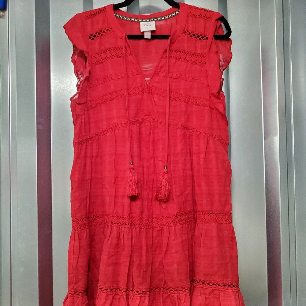Knox Rose Women's Flutter Short Sleeve Shift Dress